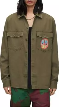 Рубашка Ether с длинным рукавом AllSaints, цвет Cargo Green