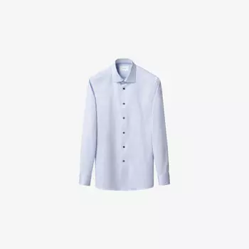 Рубашка Eton с длинным рукавом из хлопкового твила, голубой