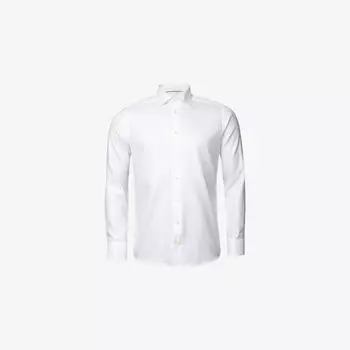 Рубашка Eton с отложным воротником из органического хлопкового твила, белый