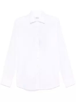Рубашка ETRO с узором пейсли и жаккардом, белый