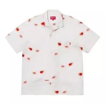 Рубашка eyes rayon shirt 'off white' Supreme, белый