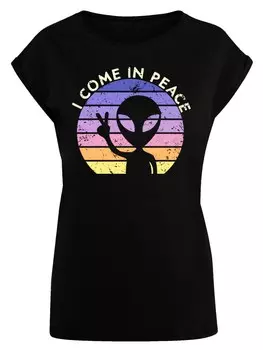 Рубашка F4NT4STIC Alien Peace Sunset, черный