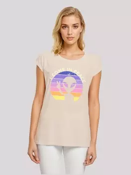 Рубашка F4NT4STIC Alien Peace Sunset, песочный