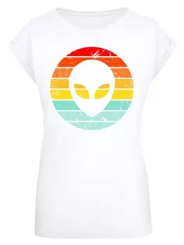 Рубашка F4NT4STIC Alien Retro Sonnenuntergang, белый