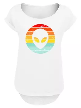 Рубашка F4NT4STIC Alien Retro Sonnenuntergang, белый