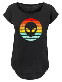 Рубашка F4NT4STIC Alien Retro Sonnenuntergang, черный
