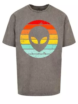 Рубашка F4NT4STIC Alien Retro Sonnenuntergang, серый