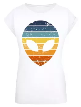 Рубашка F4NT4STIC Alien Sonnenuntergang Retro, белый