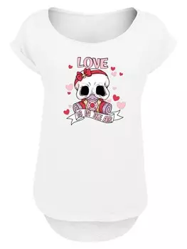 Рубашка F4NT4STIC Anti Valentinstag Love Is In The Air, белый