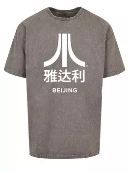 Рубашка F4NT4STIC Atari Beijing white Retro Arcade Games, серый