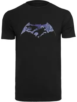 Рубашка F4NT4STIC Batman V Superman Battle Silhouette, черный