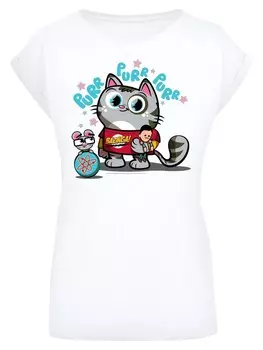 Рубашка F4Nt4Stic Bazinga Kitty, белый
