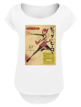 Рубашка F4NT4STIC Big Hero 6 Honey Lemon Newspaper, белый