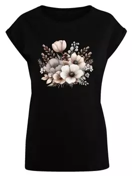 Рубашка F4NT4STIC Blumenstrau Boho, черный