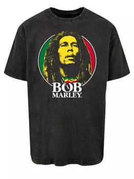 Рубашка F4NT4STIC Bob Marley Logo Badge Reggae Music, черный