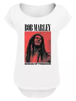 Рубашка F4NT4STIC Bob Marley Songs Of Freedom Reggae Music, белый