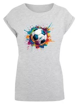 Рубашка F4NT4STIC Bunte Fuball Grafik, пятнистый серый