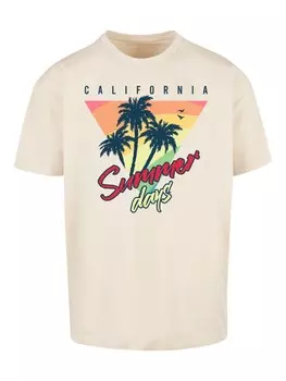 Рубашка F4NT4STIC California Palmen Retro, песочный