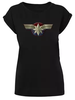 Рубашка F4Nt4Stic Captain Marvel Chest Emblem, черный