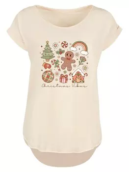 Рубашка F4NT4STIC Christmas, песочный