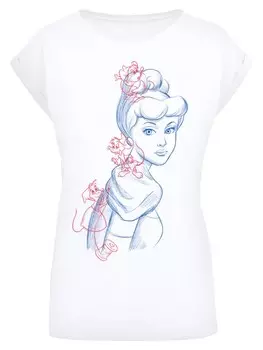 Рубашка F4NT4STIC Cinderella Mouse Sketch, белый