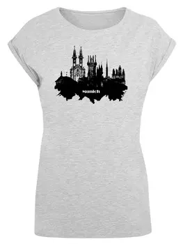 Рубашка F4Nt4Stic Cities Collection - Munich skyline, серый/пестрый серый