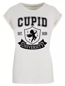 Рубашка F4NT4STIC Cupid University Valentinstag, песочный