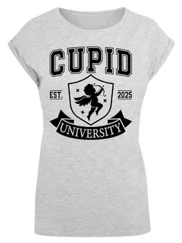 Рубашка F4NT4STIC Cupid University Valentinstag, пятнистый серый