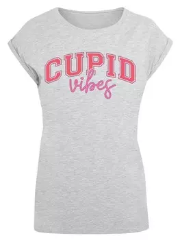 Рубашка F4NT4STIC Cupid Vibes Valentinstag Amor, пятнистый серый