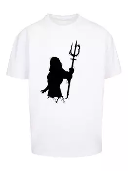 Рубашка F4NT4STIC DC Comics Aquaman Mono Silhouette, белый