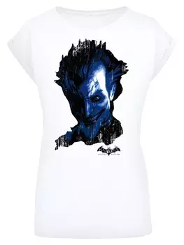 Рубашка F4NT4STIC DC Comics Batman Arkham Asylum Joker Face Distress, белый