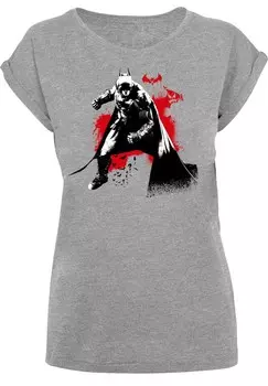 Рубашка F4NT4STIC DC Comics Batman Arkham Knight From Dark, пятнистый серый