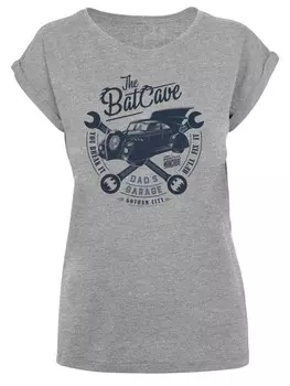 Рубашка F4NT4STIC DC Comics Batman Dads Garage, пятнистый серый