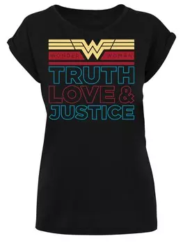 Рубашка F4Nt4Stic DC Comics Wonder Woman 84 Truth Love And Justice, черный