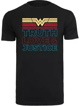 Рубашка F4NT4STIC DC Comics Wonder Woman 84 Truth Love And Justice, черный