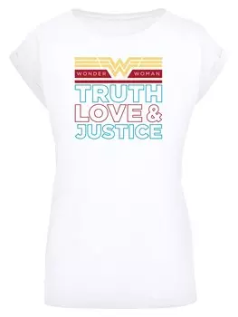 Рубашка F4Nt4Stic DC Comics Wonder Woman 84 Truth Love And Justice, белый