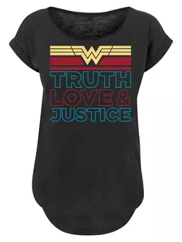 Рубашка F4NT4STIC DC Comics Wonder Woman 84 Truth Love And Justice, черный