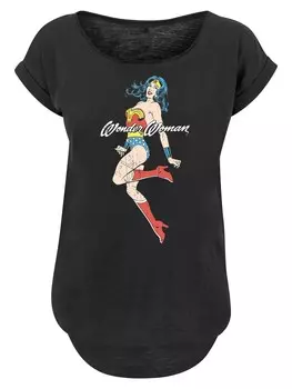 Рубашка F4Nt4Stic DC Comics Wonder Woman Jump, черный