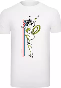 Рубашка F4NT4STIC DC Comics Wonder Woman Retro Pose, белый