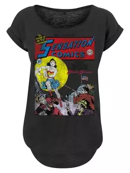 Рубашка F4NT4STIC DC Comics Wonder Woman Sensation Comics Issue 1 Cover, черный