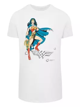 Рубашка F4NT4STIC DC Comics Wonder Woman Standing, белый