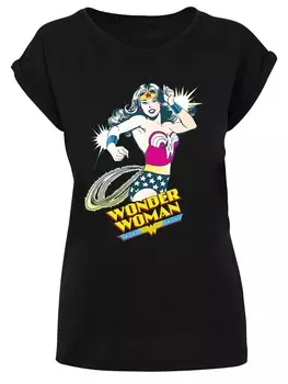 Рубашка F4Nt4Stic DC Comics Wonder Woman Vintage Lasso, черный