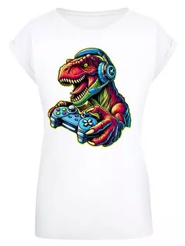 Рубашка F4NT4STIC Dinosaurier Gamer, белый