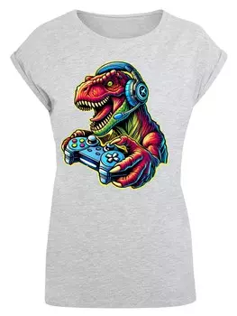 Рубашка F4NT4STIC Dinosaurier Gamer, серый