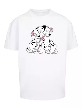 Рубашка F4NT4STIC Disney 101 Dalmatians Puppy Love, белый