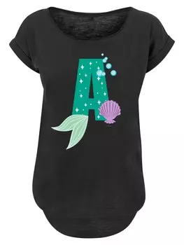 Рубашка F4NT4STIC Disney Alphabet A Is For Ariel - BLK, черный