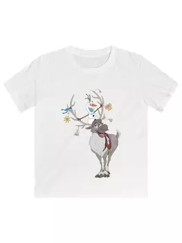 Футболка F4Nt4Stic Disney Frozen Sven und Olaf Christmas, белый