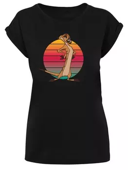 Рубашка F4Nt4Stic Disney Knig der Lwen Timon Sunset, черный