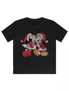 Футболка F4Nt4Stic Disney Micky & Minnie Weihnachten, черный