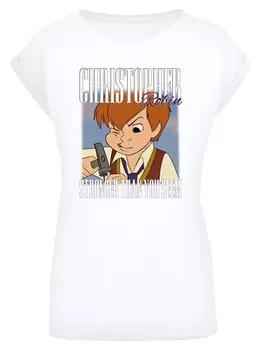 Рубашка F4NT4STIC Disney Winnie The Pooh Christopher Robin Montage, белый